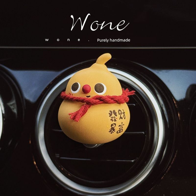 

Car Air Freshener Cute Little Gourd for Good Luck and Safety, Air Vent Decoration, Attracts Love and Wealth, Diffuser Stone Gift Original Color Small Gourd Other notes