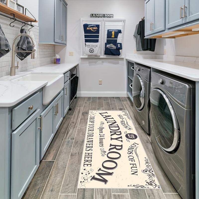 1 Stück rutschfeste, wasserdichte, ölbeständige und schmutzabweisende Wäschebodenmatte – maschinenwaschbar und wasserabsorbierend.