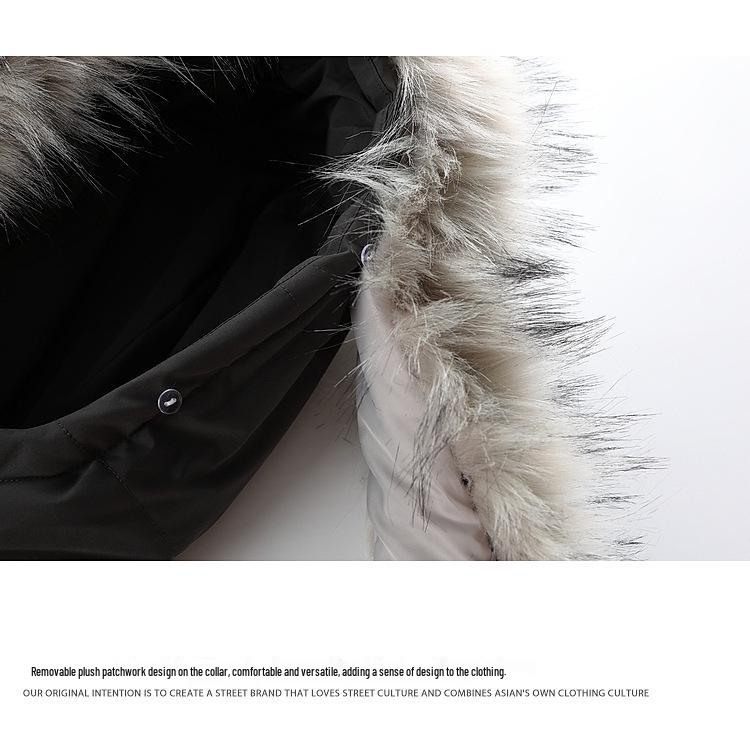 Parka de iarnă pentru bărbați, stil retro american, cu guler și glugă din blană - Groasă, de înaltă calitate, design versatil pentru cupluri