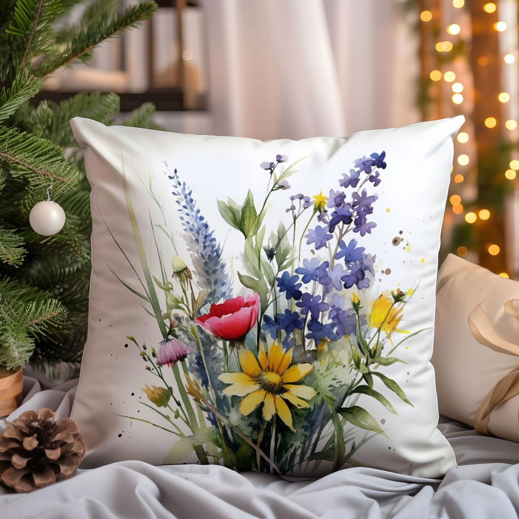 Amerikansk Växt- och Blomkuddfodral Hushåll Soffkudde Bil Balkong Kuddfodral Dekoration