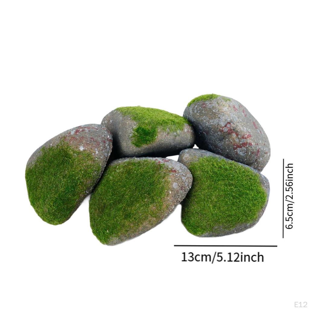 5 Artificial Fake Rocks for Garden Decoration, Diorama, Landscaping, Indoor And Outdoor