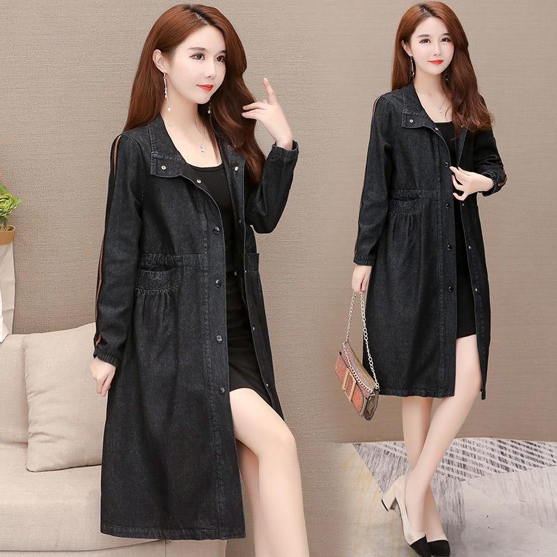 Fashionable and Comfortable Denim Jacket - Women's Spring Coat In Chic Long Style