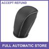 Auto Gear Shift Lever Cover for Volkswagen Atlas 2018- Black Gray Stitches