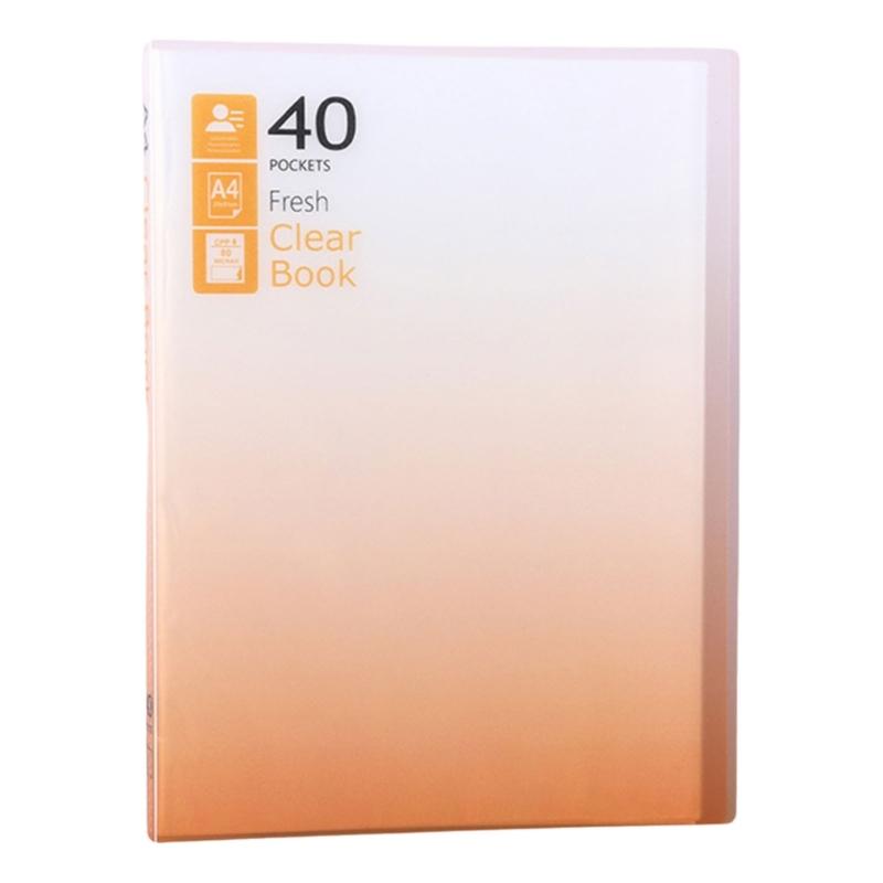 30 Pockets Display Folder Multipurpose Document Project Folder Letter Size Display Folders Book with Protective Sleeve