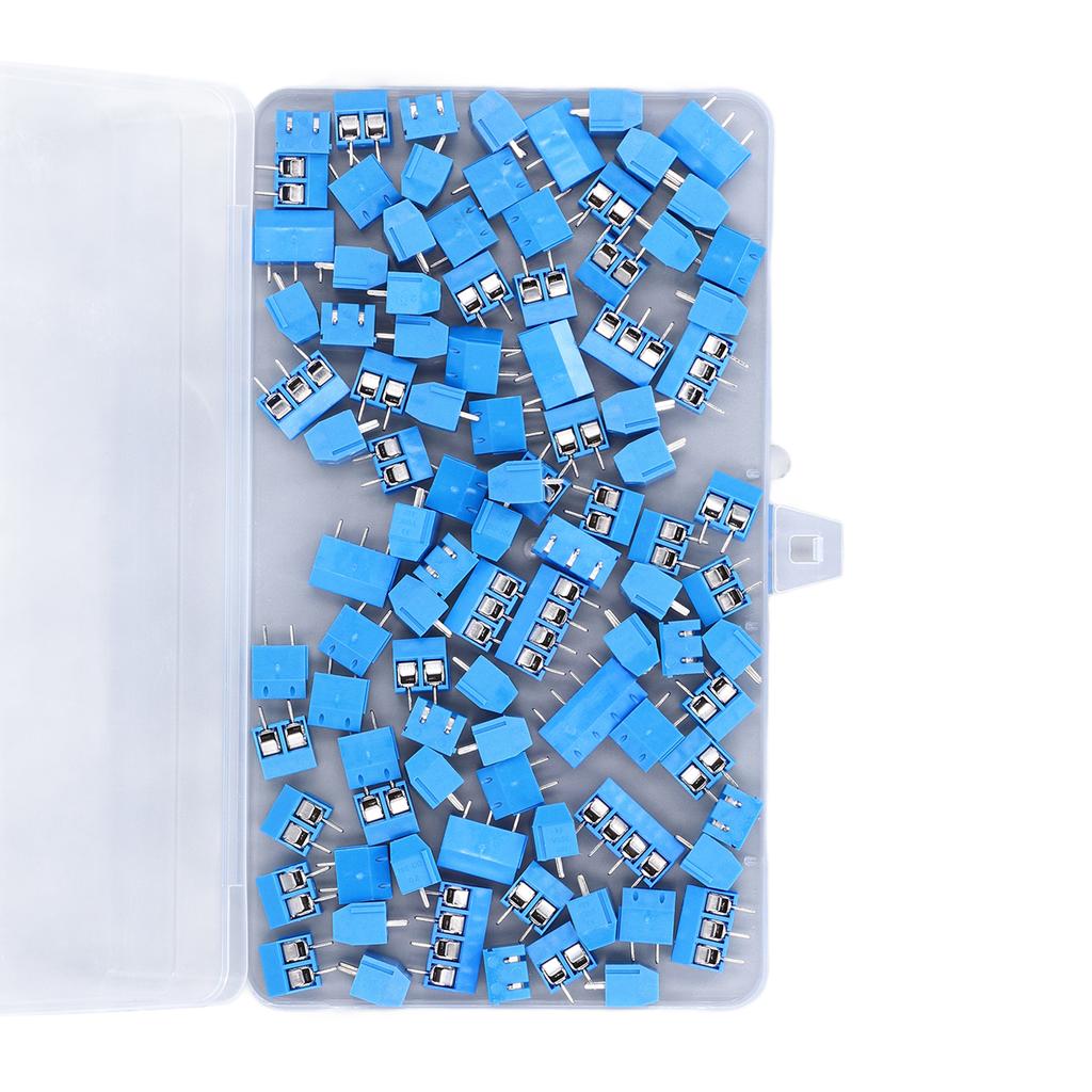 100Pcs PCB Mount Screw Terminal Block Connector 5.08mm 2P 3P 4P PCB Terminal Block for 14?22AWG