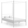 Day and Night - Day and Night Canopy Bed Frame Without Mattress White Metal 120x200 Cm