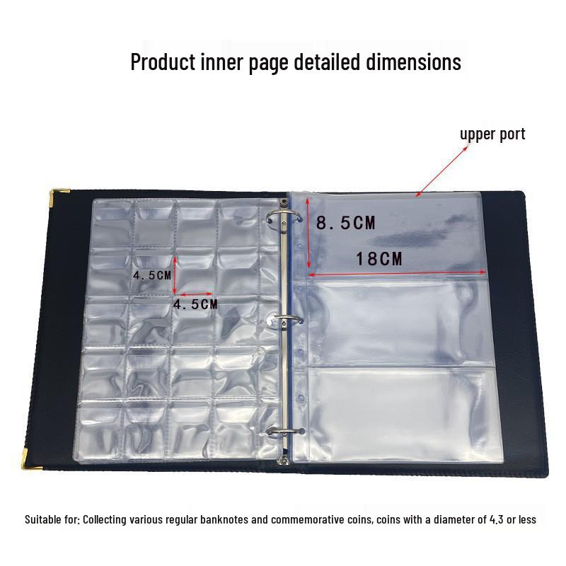 Large Capacity Loose-leaf Album for Banknotes and Coin Collection