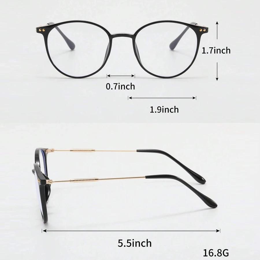 Fashion Anti-blue Light Round Reading Glasses Vintage Women Eyeglasses Retro Ultralight HD Eye Protection Presbyopia Glasses