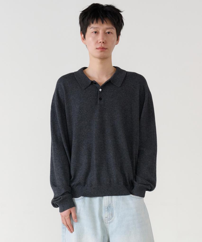 KNOUUN Essential Collar Knit (Charcoal)