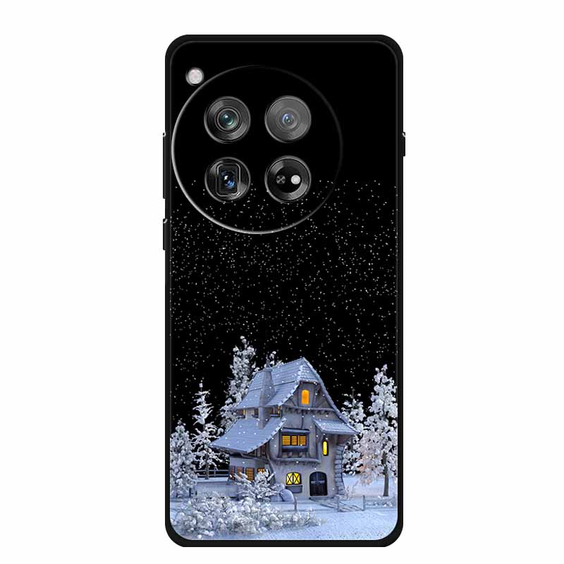Christmas Phone Cases For Oneplus 12 12R 13 Case Black TPU Silicone For OnePlus 13 5G TPU Protective Soft Cover 1+12 1+12R 1+13