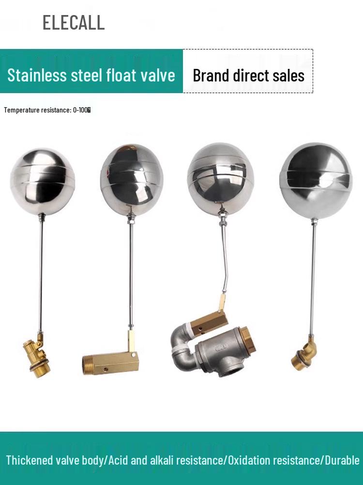 ELEKO Stainless Steel Automatic Water Level Float Valve Controller