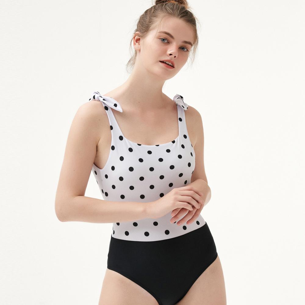 Loseuteuinseoul Rene Dot Knot Monokini One-Piece Swimsuit