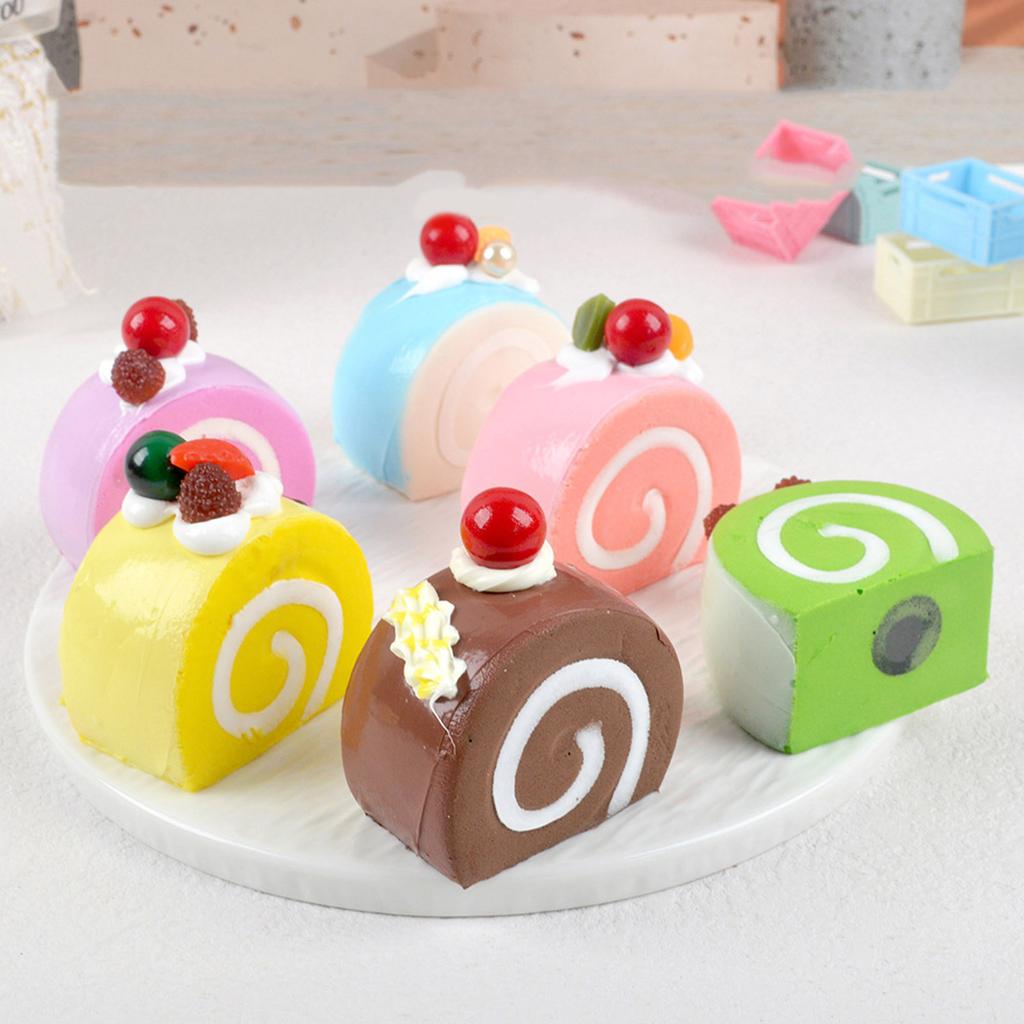 Soft Rollback Cake Fridge Magnets Convenient Storage with Magnetic Design Ideal for Family Gatherings for Whiteboards