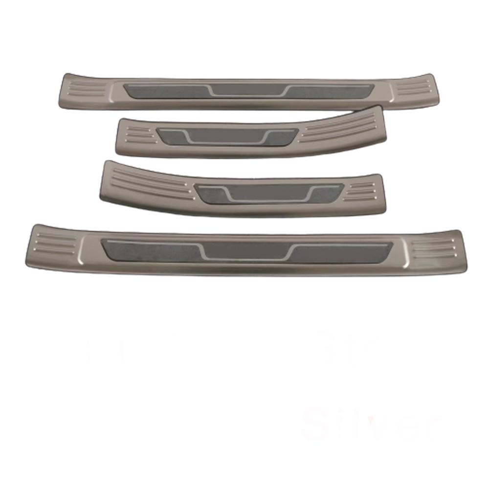 For Ford Focus Steel Car External Door Sill Scuff Plate Cover Threshold Strip Trim Auto Interior Accessories