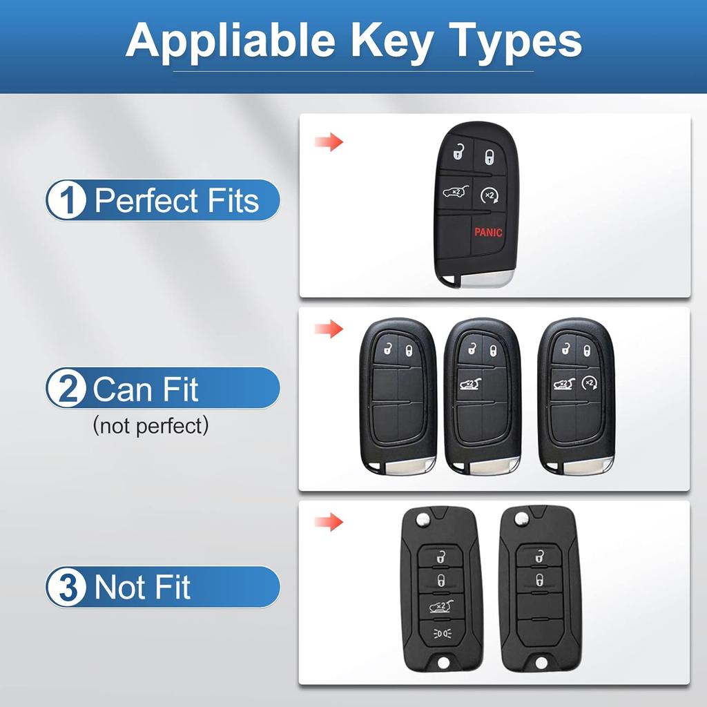 Jeep-Schlüsselanhänger-Abdeckung mit Schlüsselanhänger, weiche TPU-Schlüsselhülle zum Schutz, passend für Jeep Grand Cherokee Renegade Wrangler Patriot Grand