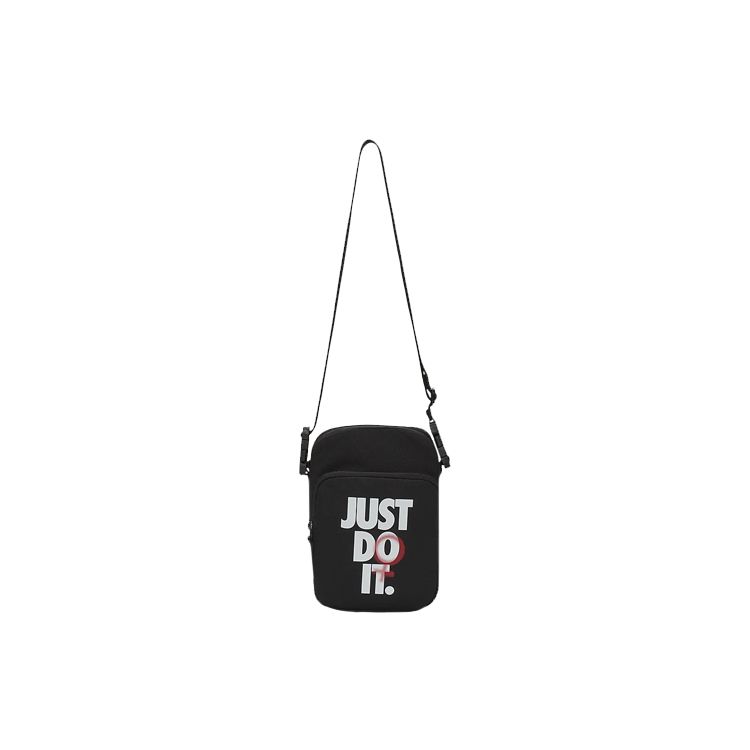 Nike Just Do It Letter Print Sports Zipper Shoulder Crossbody Bag Unisex bags Black BA6435-010 Black 11770₽
