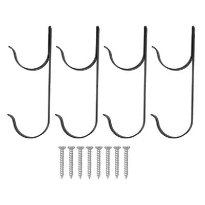 4 Sets Pool Pole Hanger Professional Aluminium Alloy Pool Holder Hook for Poles Brushes Vacuum