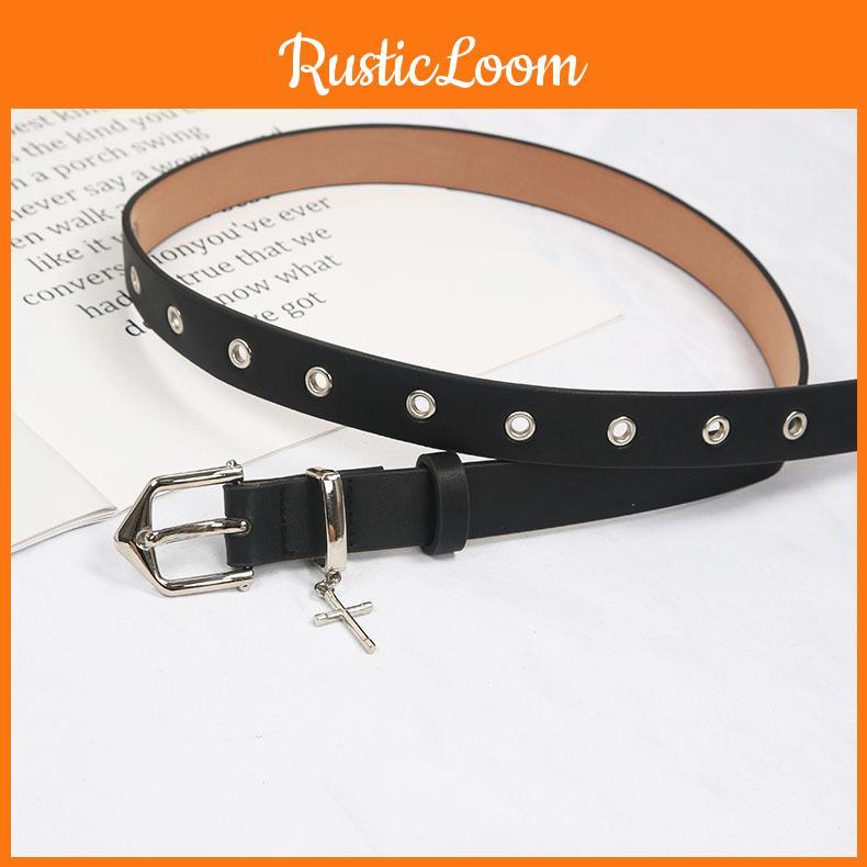 New Arrival Casual Belt With Stylish Personality Buckle For Denim Dresses In Black