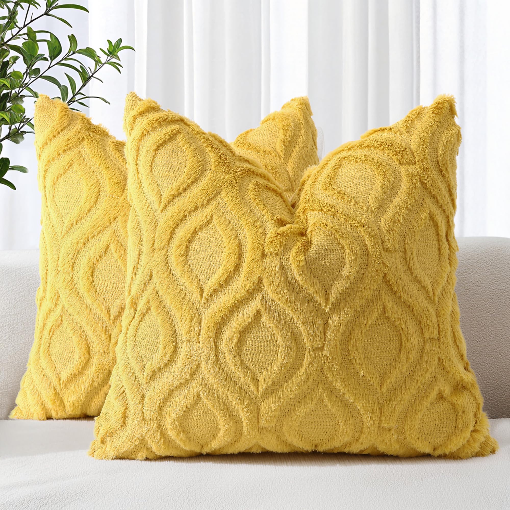 Housse de coussin Homaxy 1 pièce Pour housse de coussin de canapé Mode Lit Salon Peluche Housse de coussin de sommeil Coton Décoration de la maison Coussin 12X20inch-1PCS