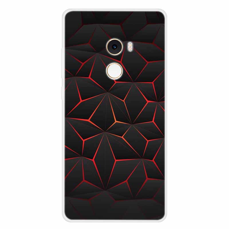 For Xiaomi Mix 2 Case Luxury Soft Silicone Back Cover Case For Xiaomi Mi Mix2 MDE5 Coque TPU Cartoon Bumper Funda Cute Shell