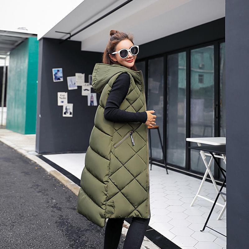 Damen Herbst Winter Oberbekleidung Stilvolle Reißverschlusstaschen Damenmantel Dicke Winterweste mit Kapuze Lässig für den Alltag