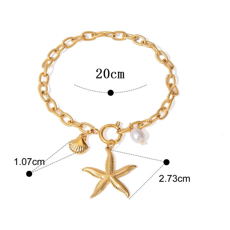 Summer New Necklace Female Starfish Shell Pendant Jewelry Light Luxury Fashion Niche High-end Accessories