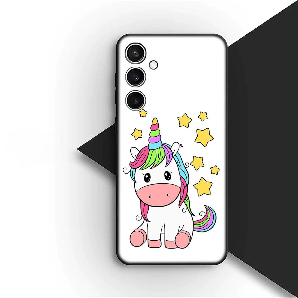 Weiche Hülle für OPPO A80 A18 A16 A40 A17 A15 A38 A78 A79 A54 A57 A12 A60 4G 5G Hülle Handyhülle Comics Einhorn Pferd Regenbogen