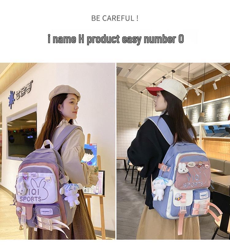 2025 Student Casual Color Block Backpack - Autumn/Winter Japanese Niche Design