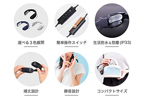 THANKO Neck Cooler Neo TK-NECK2-WH White, 180mm (W) x 40mm (H) x 145mm (D)