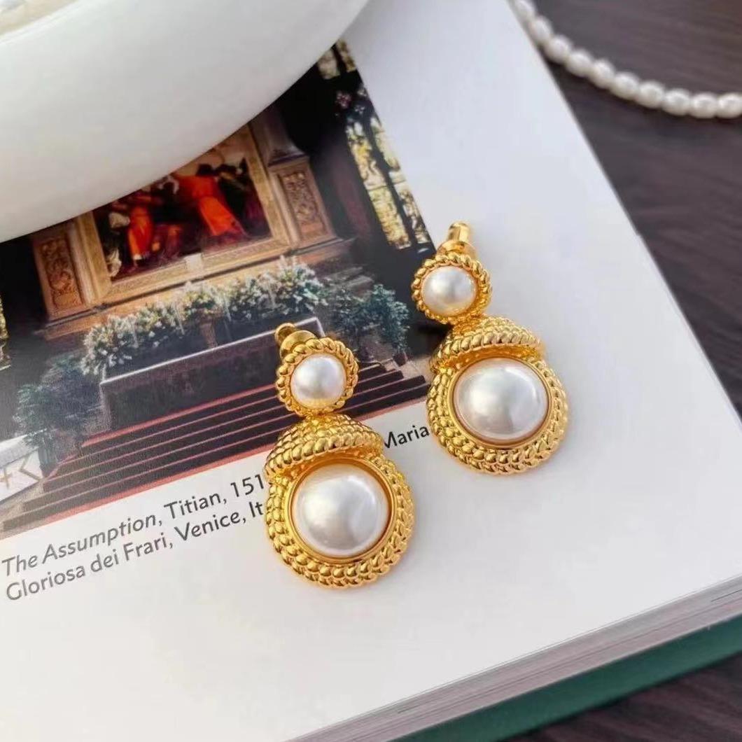 

Серьги с французским жемчугом Mabe 24 карат, глянцевые, цветные, изысканные, простые, универсальные, стильные, серебряные серьги-иглы белый