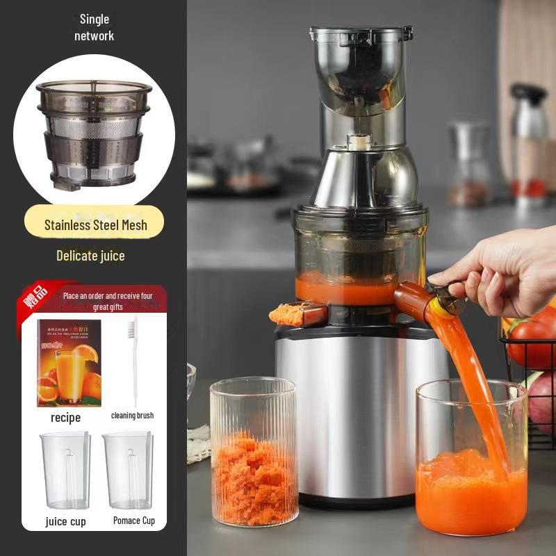 Stainless Steel Juicer with Juice and Pulp Separation - Home Automatic, Large and Small Caliber, Gift Option