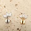 G23 Τιτάνιο Piercing Labret Εσωτερικό Σπείρωμα Piercing Χειλιού Marquise Ζιργκόν Χείλιου Καρφάκι Πίρσινγκ Αυτιού Οστού Σώματος Κοσμήματα
