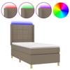 Maison Exclusive - Sommier à lattes de lit matelas et LED Taupe 90x200 cm Tissu