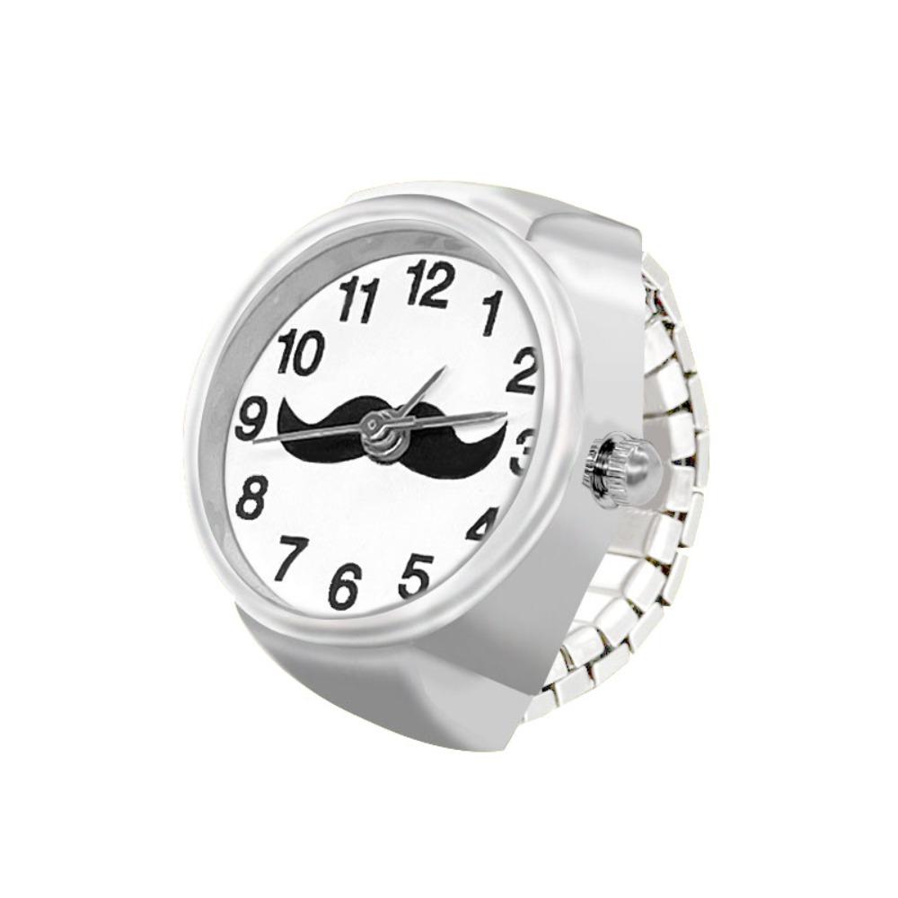 Elastischer Ringuhr Runde Dekorative Ringuhr Mode Fingerringuhr Schmuck