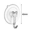 10/5Pcs Suction Cup Hooks Transparent Strong Suction Cup Holder with Metal Hooks Wall Hooks Towel Hanger Home Kitchen Bathroom