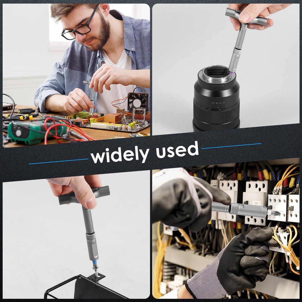 42 IN 1 Magnetic Screwdriver Set DIY Ratchet Screwdriver Set Multi Bit Drive Set with Detachable Handle Time Saving for Furnitur