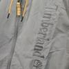 Timberland Solid Logo Embossed Canvas Zip-Up Hooded Jacket Men jackets Gray A22UU-033
