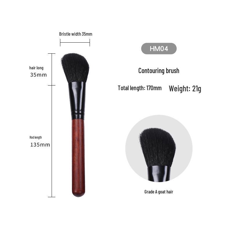 26-teiliges professionelles Make-up-Pinselset - Tierhaarpinsel für Lidschatten, Highlighter, Foundation und Rouge