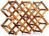 Anberotta Folding Wooden Wine Rack, Vintage Wine and Champagne Bottle Holder, Wood Storage Case, Stand, Interior Display (Holds 10 Bottles) N-W77