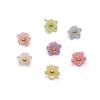 Resin Mini Flower Pendant with Imitation Pearl, Preserving Charm for Jewelry Making