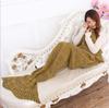 Mermaid Blanket Tail Crochet Knitting Air Conditioner Blankets Soft Gift Warm