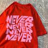 Never Twisted Creativity Letter Women's T-shirt Harajuku Men T-Shirts Breathable Summer Short Sleeve Street Women's Clothing