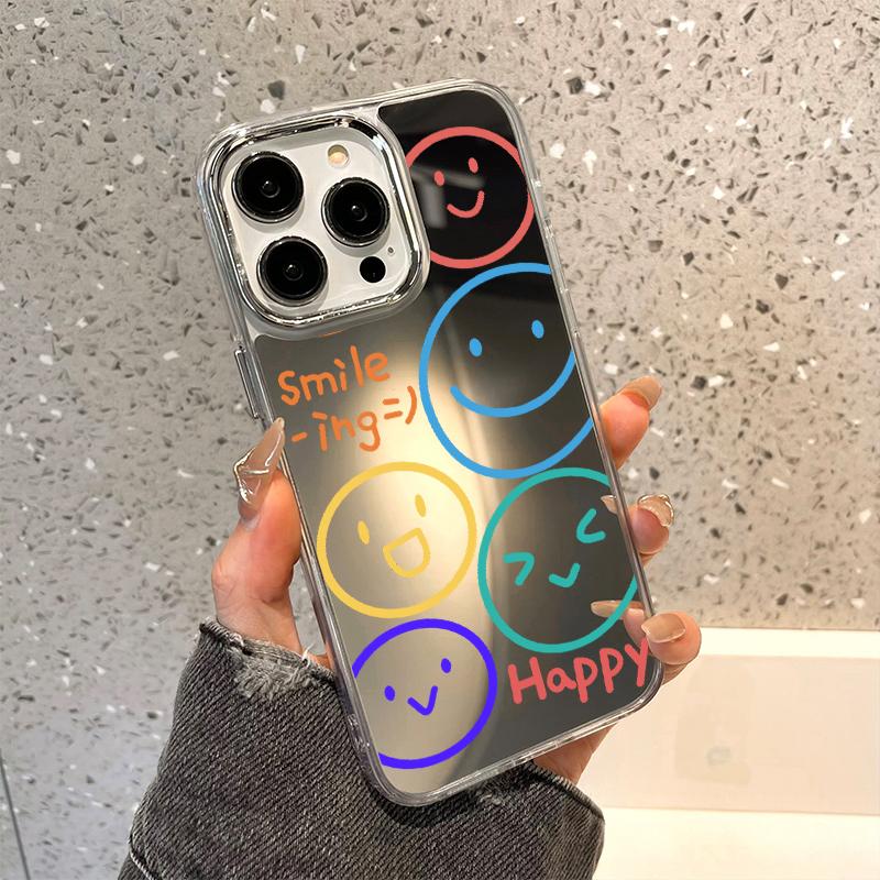 Stylish And Versatile Makeup Mirrors Phone Case For IPhone 16 17E 17 16Pro 15 14 11 12 13 Pro Max Silicone Shockproof Cover