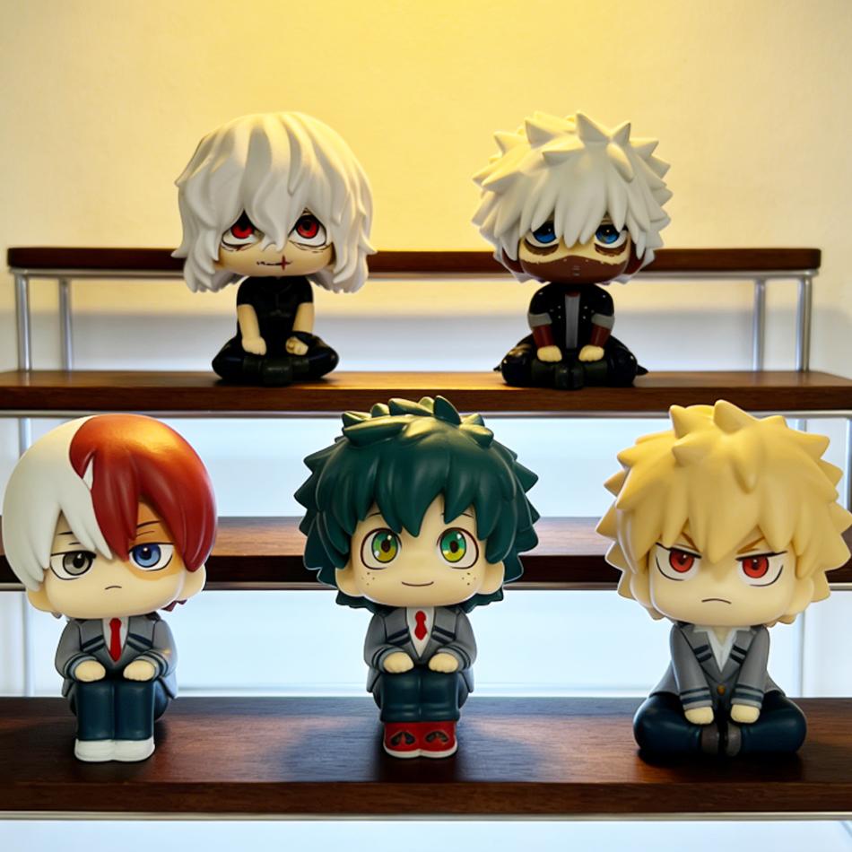 Anime Figures Q Version Tomura Shigaraki/Bakugou Katsuki/Midoriya Izuku Pvc Action Models Collection Series Anime Gift Ornaments
