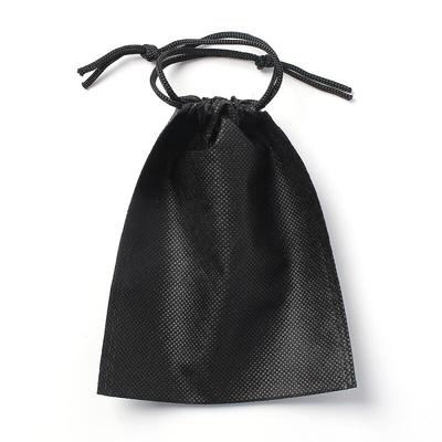 Double-sided String Non-woven Pouch 30p Set (12x15cm) (black)