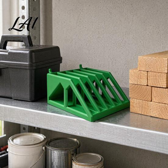 Desktop Storage Organizer Sandpaper Rack 5 Inch Sanding Discs Bins with Holed Disc Hooks And Slots Design Wall Mount Rack
