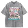 Confidence Optimism Grow Butterflies Print Women Washed T Shirts Hip Hop O-Neck T-Shirt Cotton Clothes Oversized Top