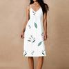 Women's Spaghetti Strap Backless Bow Loose Casual Beach Holiday Dress Sundress