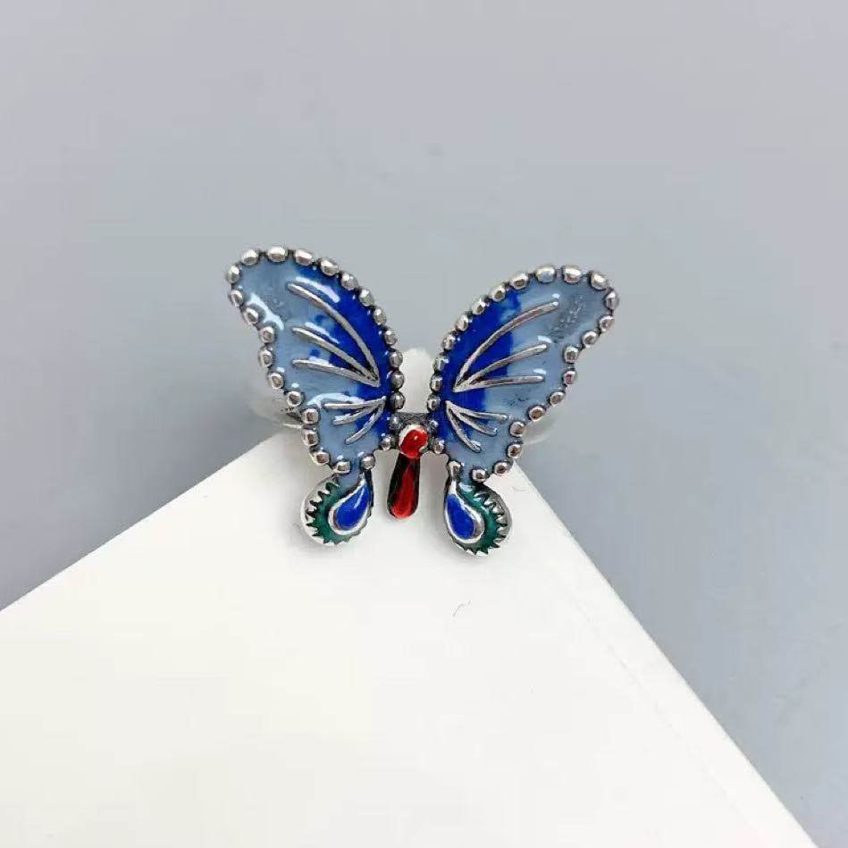 

Винтажное кольцо с бабочкой женская мода Adjustable opening