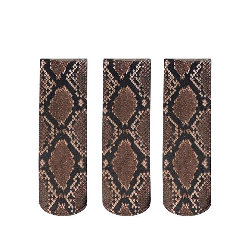 3 Pairs Leopard Large Flower Print Short Socks Summer Single Shoes Stockings High Elastic Comfortable Breathable Casual